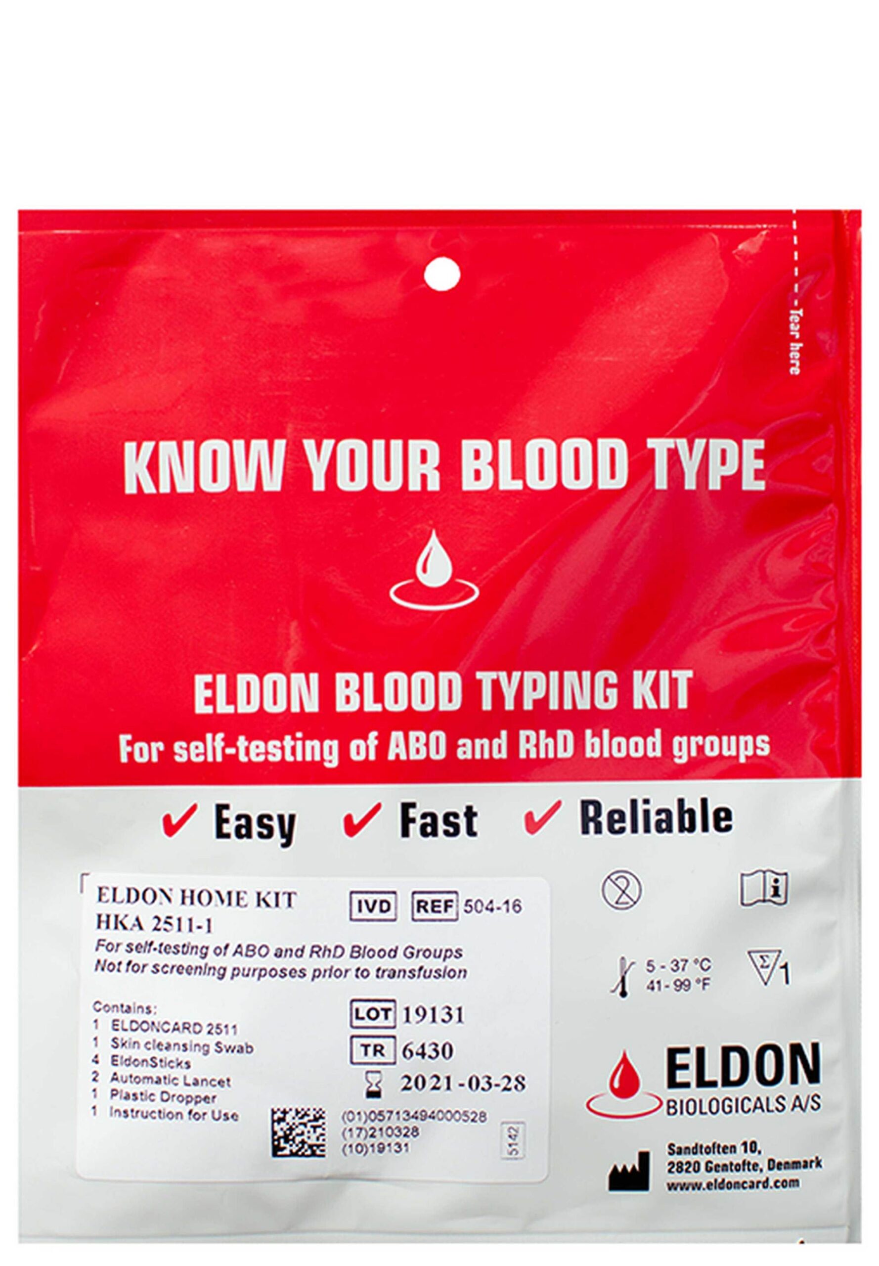 Blood Type Test Kit
