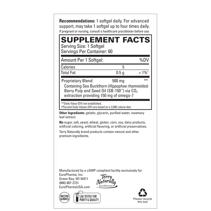 Omega-7 Dry Eye Relief - 60 softgels - Image 2